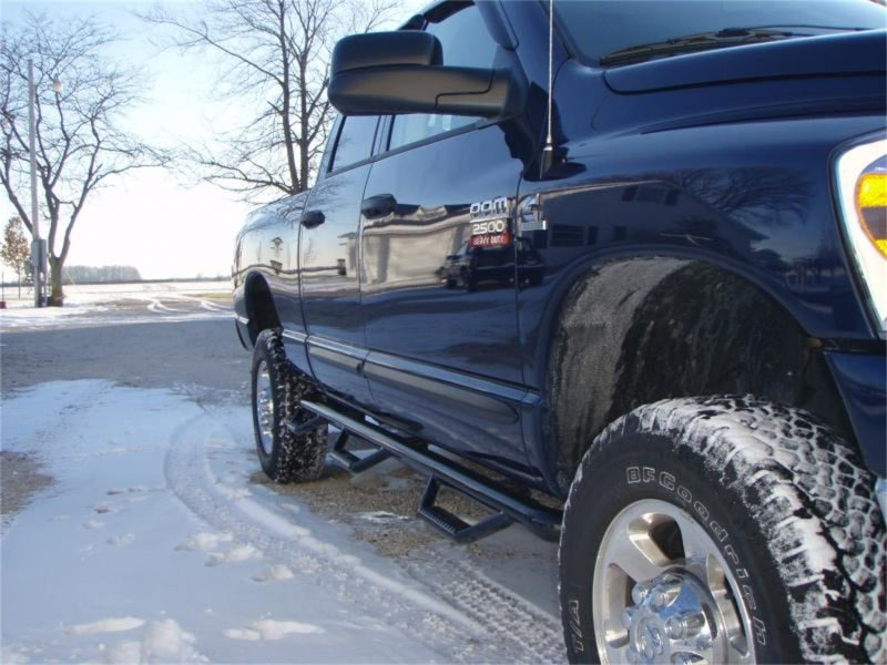 N-Fab Nerf Step 02-08 Dodge Ram 1500/2500/3500 Quad Cab 6,4 pi - Noir brillant - Accès au lit - 3 po