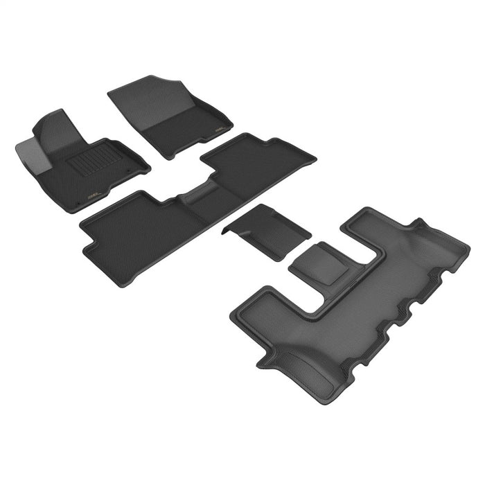 Tapis de sol 3D Maxpider 22-23 Kia Sorento 6 places Kagu - Noir R1 R2 R3