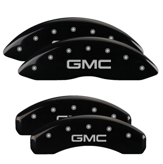 MGP 21-22 GMC Yukon/XL Set of 4 Caliper Covers Engraved Front & Rear GMC Black w/ Silver Characters