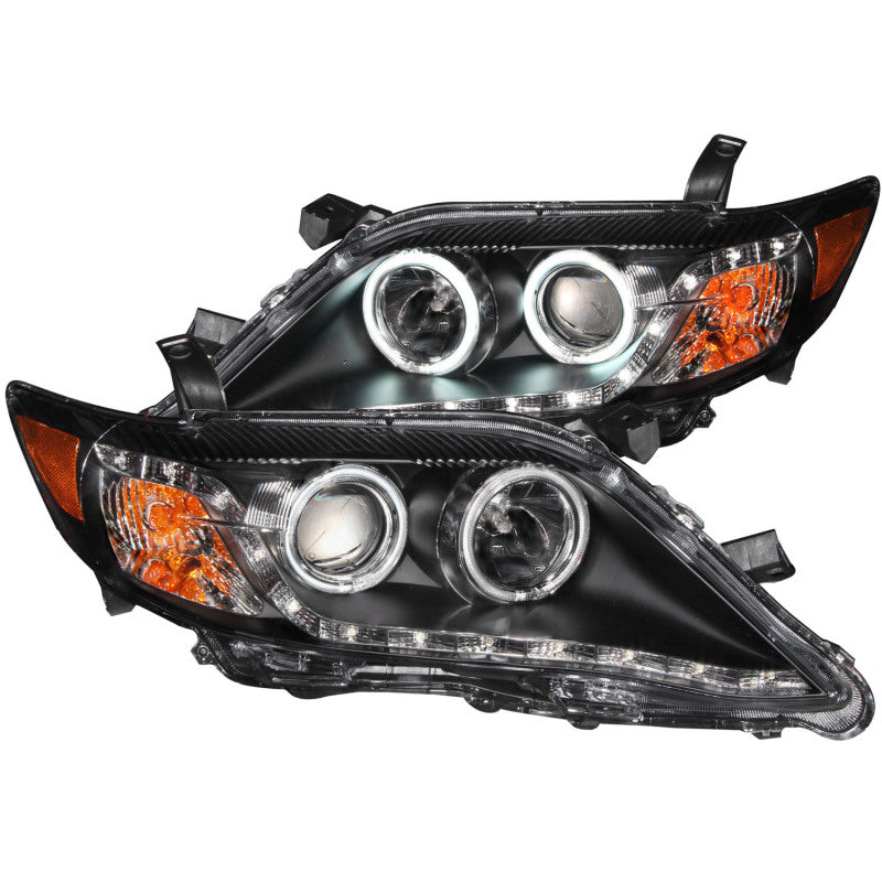 Phares de projecteur ANZO 2010-2011 Toyota Camry avec halo noir (CCFL)