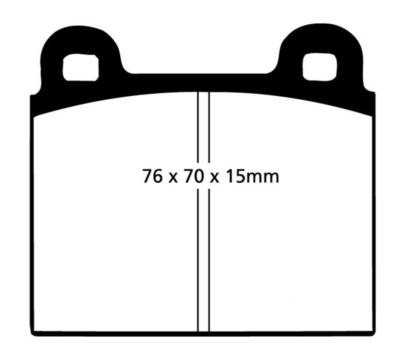 Plaquettes de frein avant EBC 70-75 Alfa Romeo Montréal 2.6 Redstuff