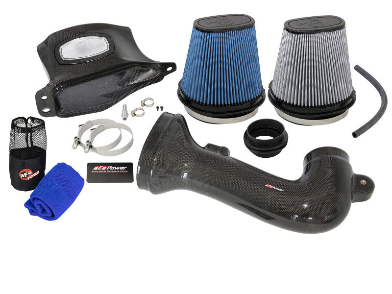 Système d'admission d'air froid en fibre de carbone aFe Momentum PDS/P5R 15-16 Chevrolet Corvette Z06 V8-6.2L