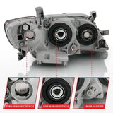 ANZO 2007-2009 Toyota Camry Projecteur Phare Noir Ambre
