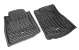 Revêtement de plancher avant Rugged Ridge noir pour Toyota Tacoma 2012-2015 Standard / Access / Double Cab