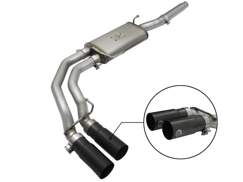 Échappements aFe Rebel Cat-Back SS Ford F-150 04-08 V8 4,6/5,4 L avec embouts noirs
