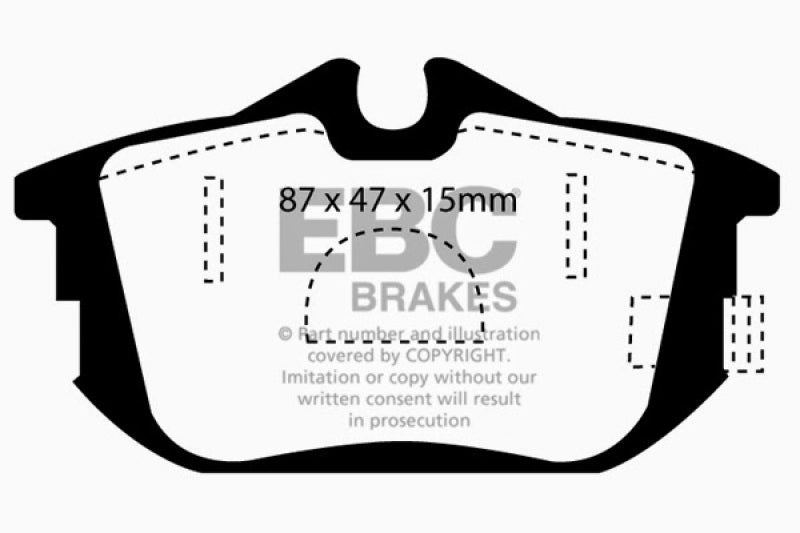 EBC 99-04 Volvo S40 1.9 Turbo T4 (200 BHP) Greenstuff Rear Brake Pads