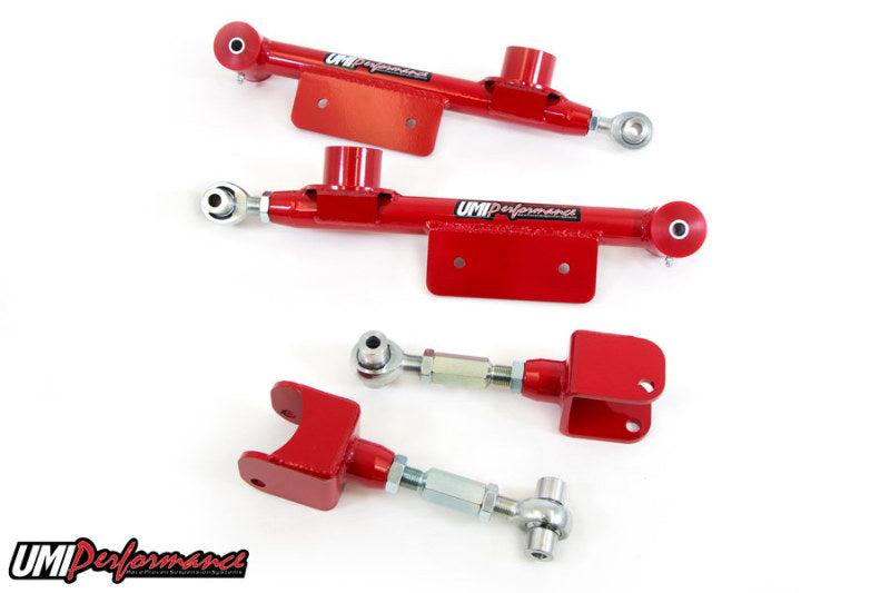 Bras de suspension réglables supérieurs et inférieurs UMI Performance pour Ford Mustang 99-04