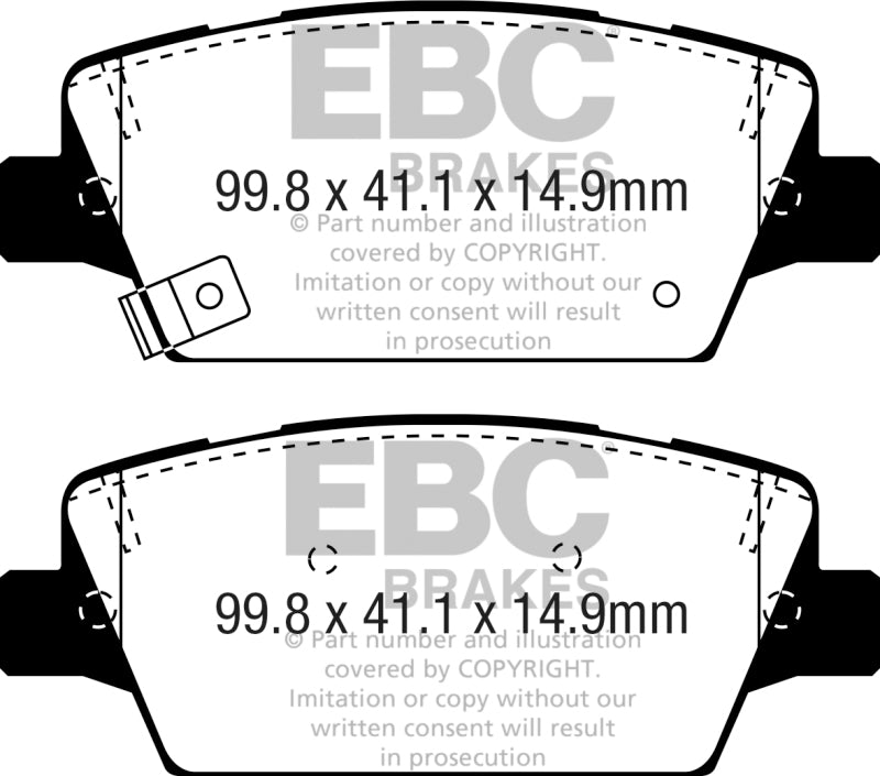 EBC 2017+ Kia Cadenza 3.3L Greenstuff Rear Brake Pads