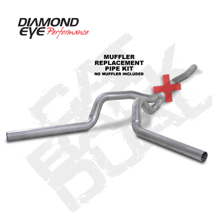 KIT Diamond Eye 4 po CB MFLR TUYAU DE REMPLACEMENT DOUBLE AL : 2006-2007.5 CHEVY/GMC 6,6 L 2500/3500