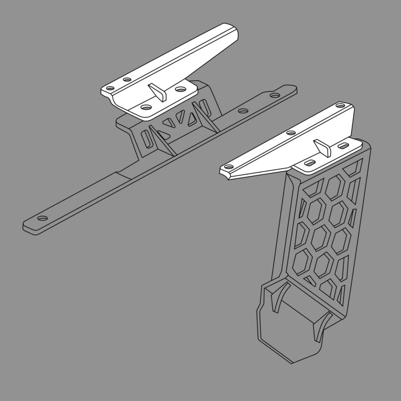 Kit de montage pour arceau de sécurité Go Rhino 19-22 Jeep Wrangler JLU SRM - Tex. Blk