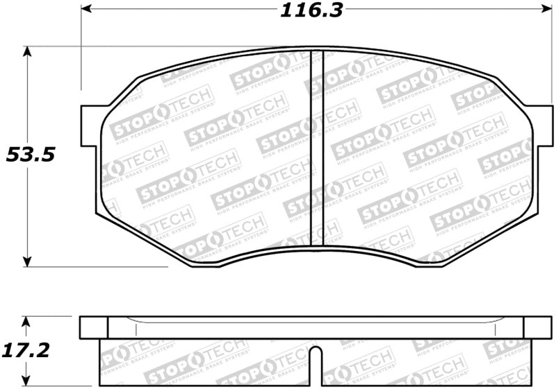 Plaquettes de frein sport StopTech avec cales et matériel - Avant