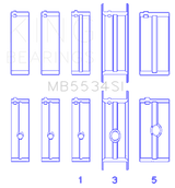 King Engine Bearings Chrysler/Jeep 318ci (Size 040) Main Bearing Set
