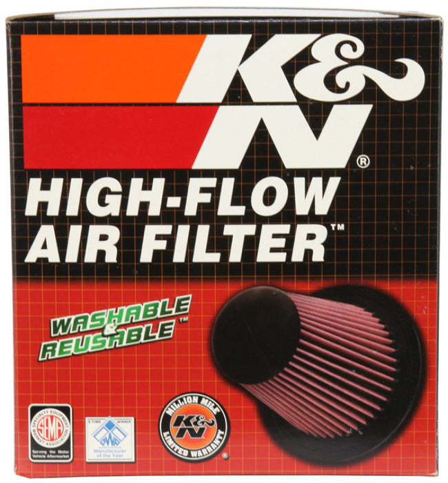 Filtre à air universel K&amp;N Filter avec dessus en fibre de carbone et bride de 6 po x base de 7,5 po x hauteur de 6 po