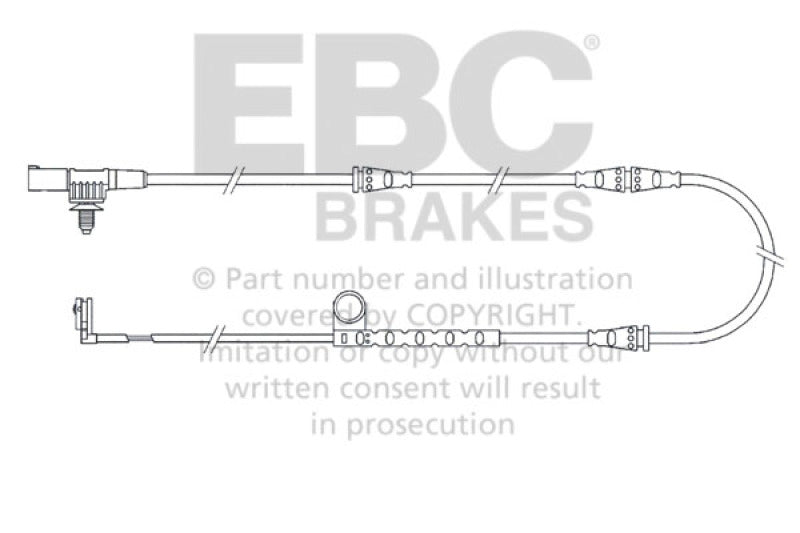Câbles d'usure avant EBC 2005-2006 Land Rover Range Rover Sport 4.2L Supercharged