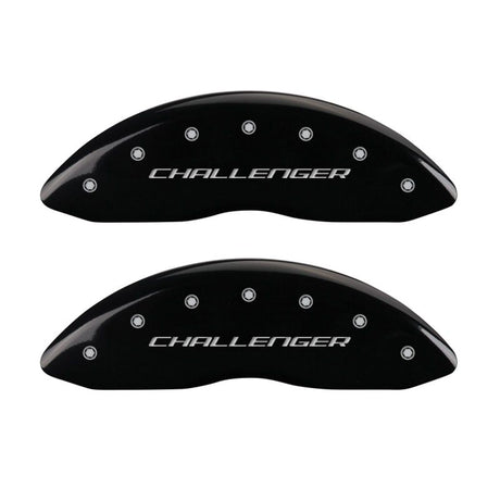 Couvre-étriers MGP 4 gravés avant et arrière bloc/Challenger finition noire argent ch