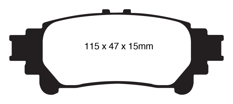 Plaquettes de frein arrière EBC 10+ Lexus RX350 3.5 (Japon) Greenstuff