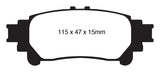 Plaquettes de frein arrière EBC 10+ Lexus RX350 3.5 (Japon) Greenstuff