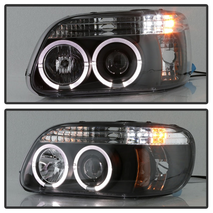 Phares de projecteur Spyder Ford Explorer 95-01 1PC LED Halo Blk PRO-YD-FEXP95-HL-1PC-BK