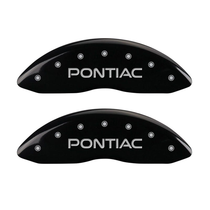 MGP 4 Caliper Covers Engraved Front Pontiac Rear Arrow Black Finish Sil Char 2004 Pontiac Bonneville