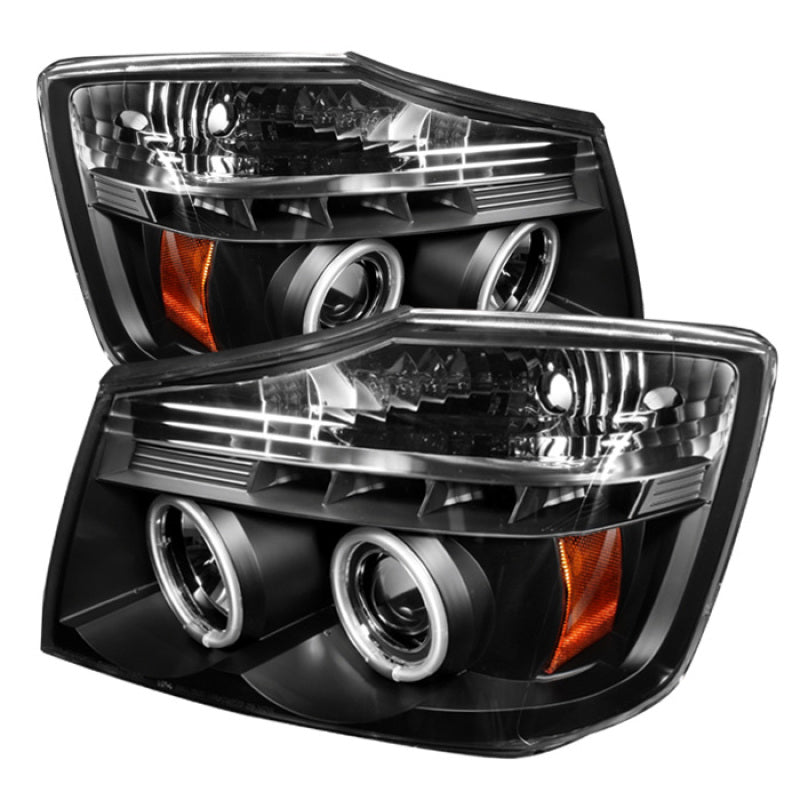 Phares de projecteur Spyder Nissan Titan 04-14/Armada 04-07 CCFL Halo LED Blk PRO-YD-NTI04-CCFL-BK