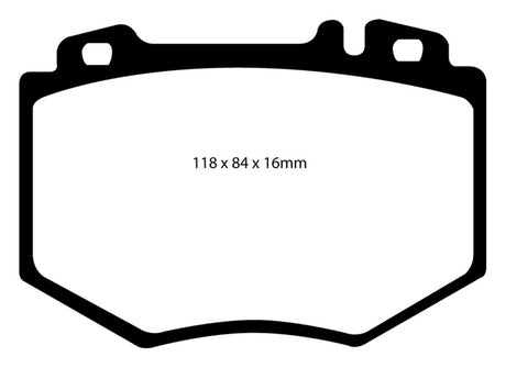 Plaquettes de frein avant Redstuff EBC 03-06 Mercedes-Benz CL600 5.5 Twin Turbo