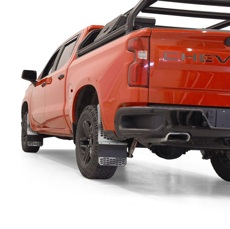 Putco 10-18 Ram HD Dually - (Convient à l'avant) - Ensemble de 2 Mud Skins - SS poli avec bouclier hexagonal