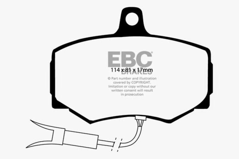Plaquettes de frein avant EBC Redstuff pour Jaguar XJ6 3.6 88-89