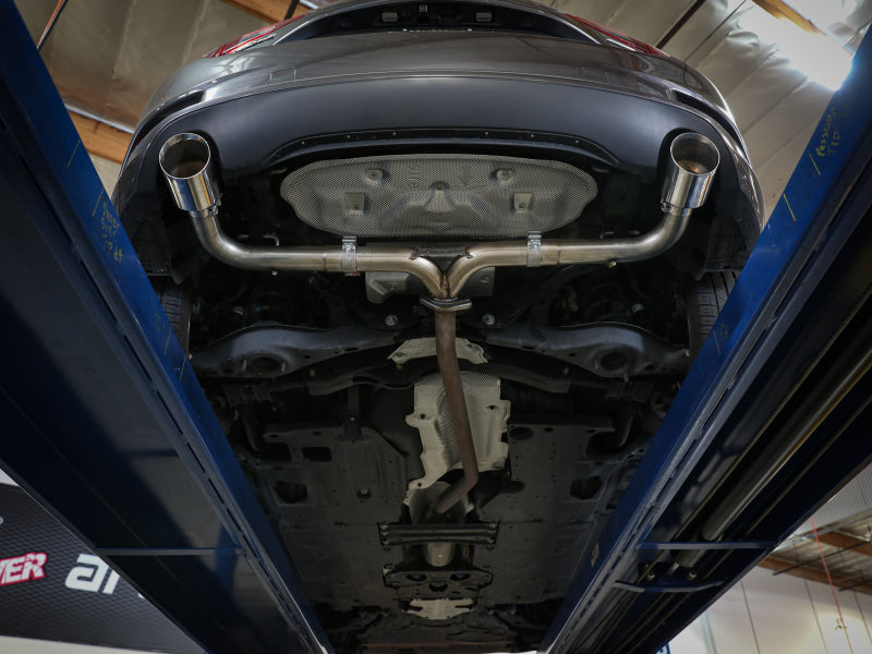 Échappement arrière aFe Takeda 2-1/2 po 304 SS avec embout noir 14-18 Mazda 3 L4 2,0 ​​L/2,5 L