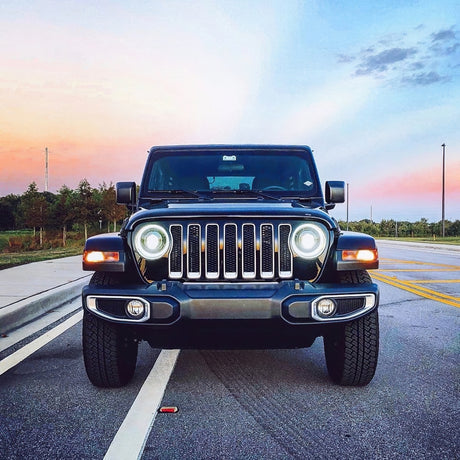 Oracle Oculus Bi-LED Projector Headlights for Jeep JL/Gladiator JT - Matte Blk - 5500K