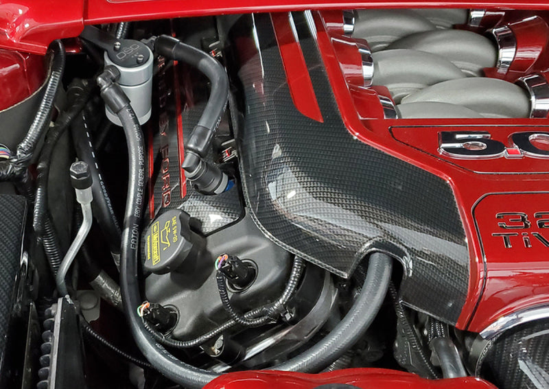 Séparateur d'huile J&amp;L 3.0 côté passager 2011-14 Mustang GT/12-13 Boss 302 support à distance - anodisé transparent