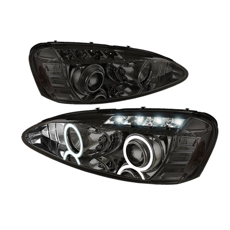 Phares de projecteur Spyder Pontiac Grand Prix 04-08 LED Halo LED Smke PRO-YD-PGP04-HL-SMC