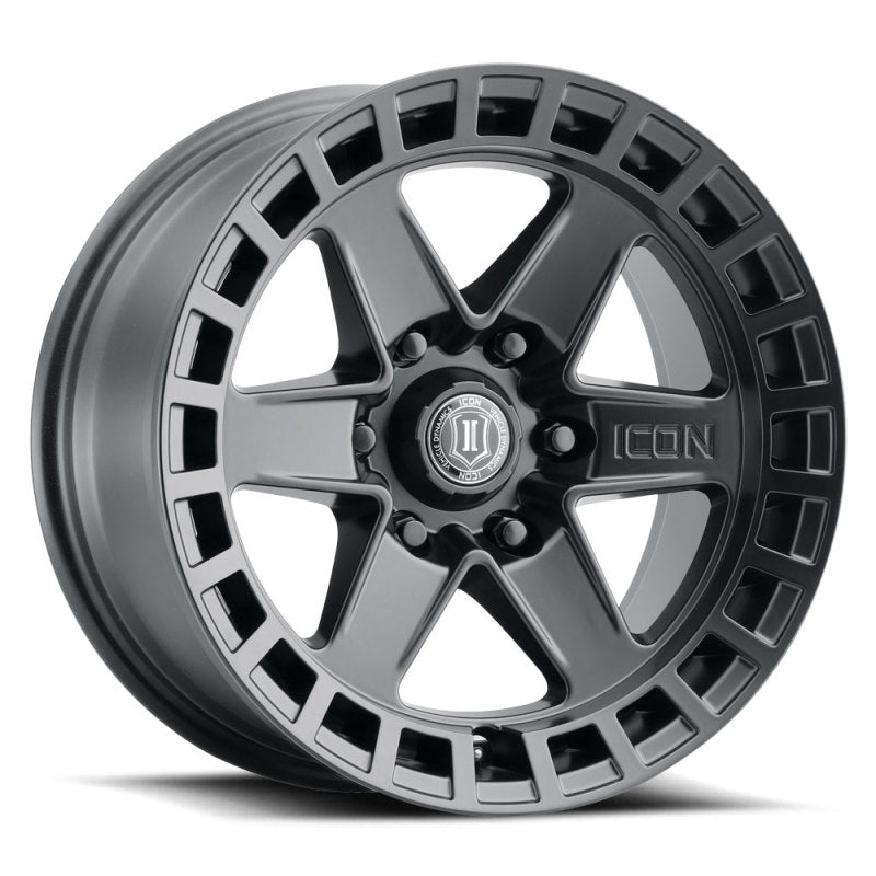 ICON Raider 17x8.5 6x5.5 0mm Offset 4.75in BS Satin Black Wheel