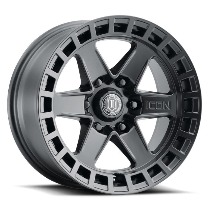 Roue ICON Raider 17x8.5 6x135 6mm Offset 5in BS Noir Satin