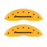 MGP 4 Caliper Covers Engraved Front & Rear Impala Yellow finish black ch
