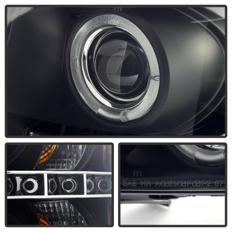 Phares de projecteur Spyder Chevy Silverado 1500/2500 07-13 LED Halo LED Blk Smke PRO-YD-CS07-HL-BSM