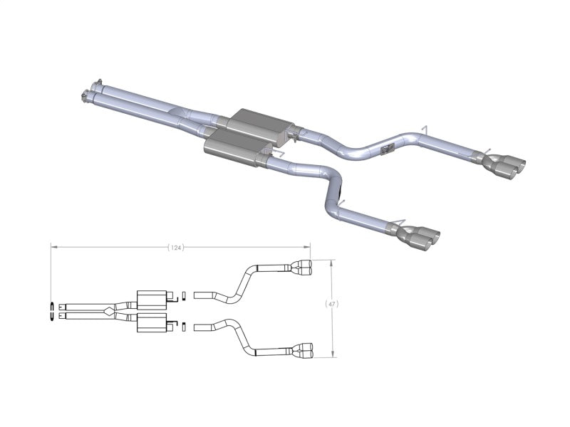 Échappements aFe MACHForce XP Cat-Back SS-409 EXH CB Dodge Challenger 09 V8-5.7L