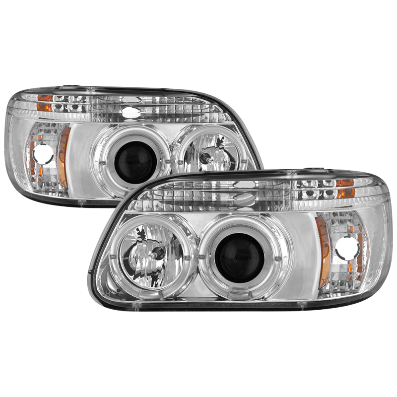Phares de projecteur Spyder Ford Explorer 95-01 1PC LED Halo Chrm PRO-YD-FEXP95-HL-1PC-C