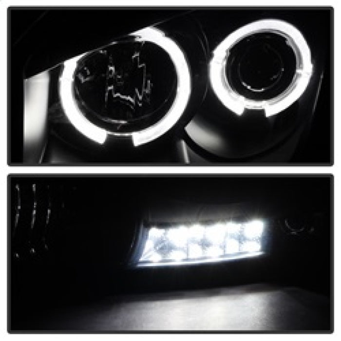 Phares de projecteur Spyder Dodge Ram 1500 06-08 06-09 LED Halo LED Blk Smke PRO-YD-DR06-HL-BSM