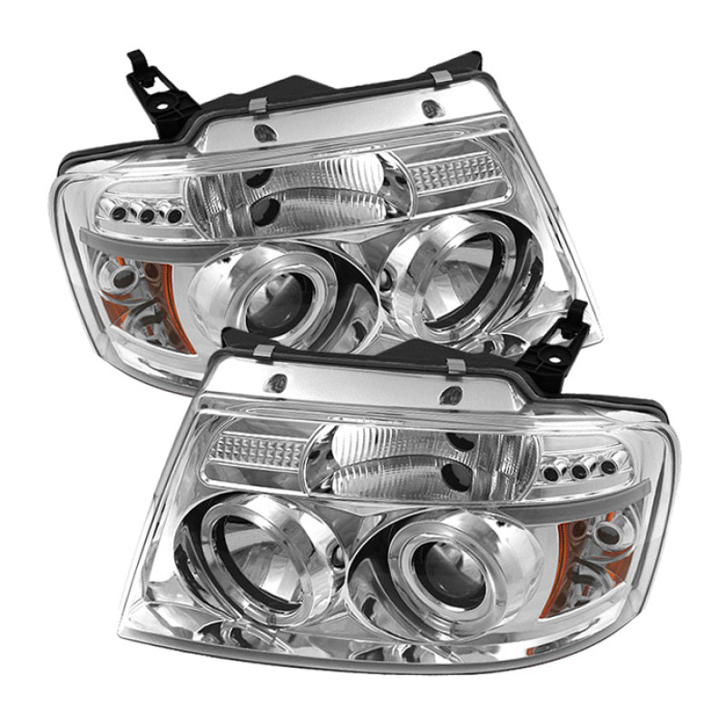 Phares de projecteur Spyder Ford F150 04-08 Version 2 LED Halo LED Chrm PRO-YD-FF15004-HL-G2-C