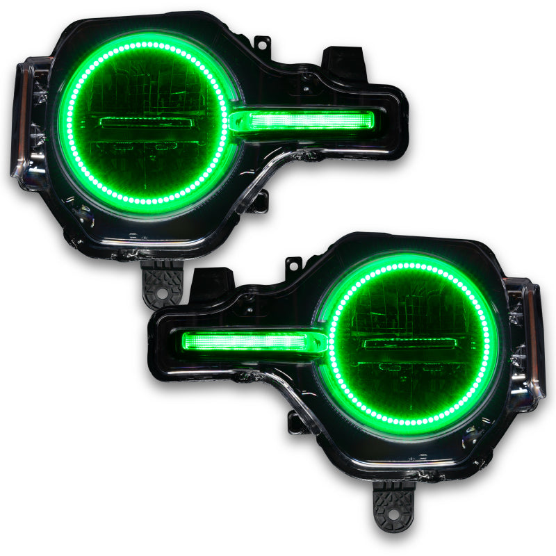 Oracle 21-22 Ford Bronco Headlight Halo Kit w/DRL Bar - Base Headlights -w/2.0 Cntrl