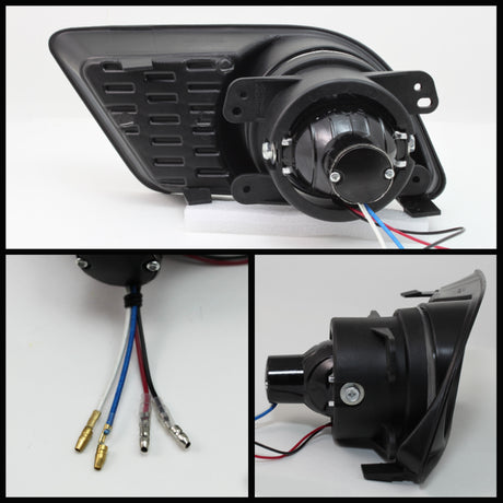 Feux antibrouillard à projecteur Halo Spyder Dodge Charger 2011-2014 avec interrupteur transparent FL-P-DCH2011-C