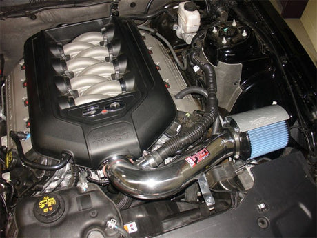Prise d'air courte polie Injen 11 Ford Mustang GT V8 5,0 L Power-Flow avec technologie MR et bouclier thermique