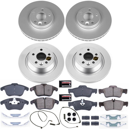 Power Stop 12-15 Land Rover Range Rover Evoque Front & Rear Z23 Coated Brake Kit