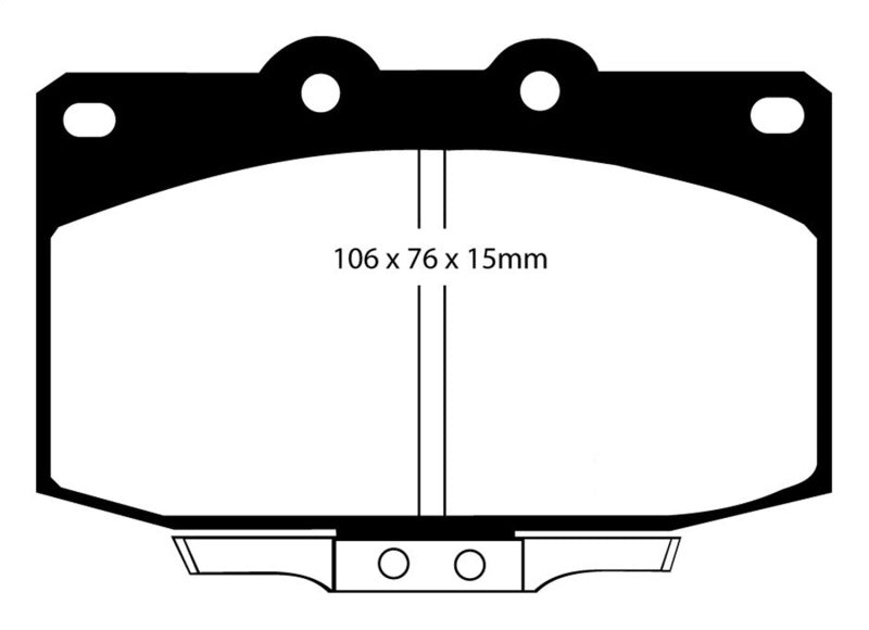 Plaquettes de frein avant Redstuff EBC 86-89 Mazda RX7 2.4 (1.3 Rotary) (disques arrière ventilés)