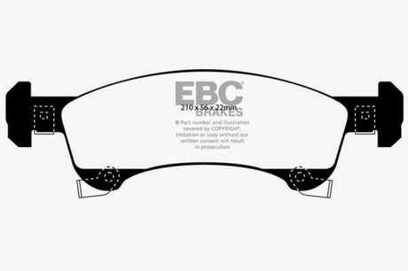 Plaquettes de frein avant EBC Yellowstuff pour Ford Expedition 4.6 2WD 02-06