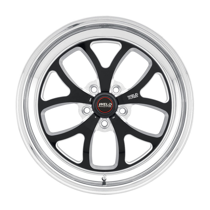 Roue noire Weld S76 17 x 10,5 / 5 x 4,75 BP / 7,2 po BS (plaquette haute) - Sans verrou de talon