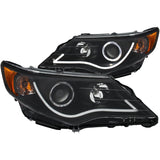 Phares de projecteur ANZO 2012-2013 Toyota Camry avec halo noir