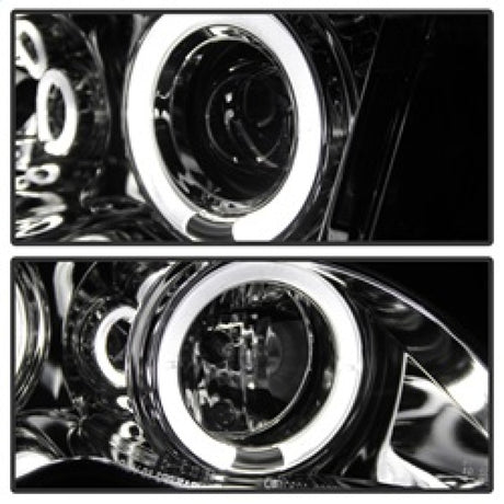 Phares de projecteur Spyder BMW E46 Série 3 02-05 4DR 1 pièce LED Halo Chrm PRO-YD-BMWE4602-4D-AM-C