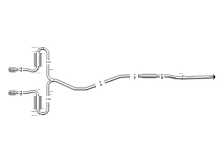 Système d'échappement Cat-Back aFe Takeda 3 pouces 304 SS avec embouts polis 17-21 Honda Civic Sport L4-1,5 L (t)