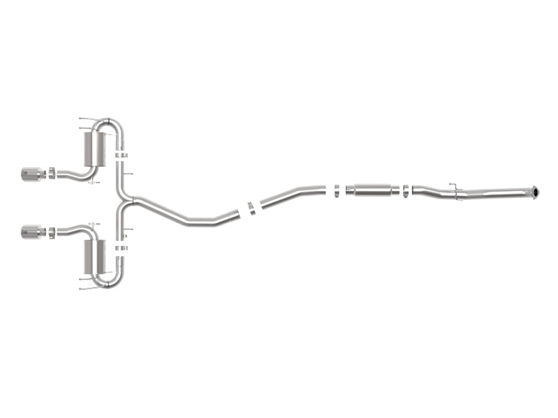 Système d'échappement Cat-Back aFe Takeda 3 pouces 304 SS avec embouts polis 17-21 Honda Civic Sport L4-1,5 L (t)